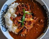 カルビ炒めのせレトルトカレー作り方4写真