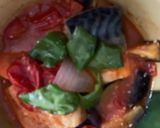 塩鯖と夏野菜フレッシュトマトレンジ煮作り方18写真