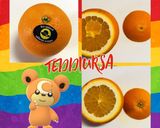 オレンジでヒメグマ♡フルーツカッティング作り方1写真