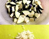茄子と鶏ひき肉のボロネーゼ風パスタ作り方1写真