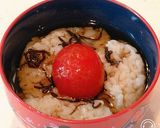 暑い夏の朝ごはんに、トマト丸ごと麦茶漬け作り方3写真