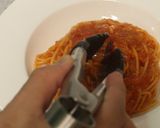 再現！トマトとニンニクのスパゲティ♪作り方14写真
