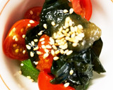 とろろ昆布とわかめおくらの酢の物サラダ作り方9写真