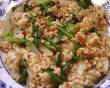 簡単昼食；さっぱり梅干しレタスチャーハン作り方5写真