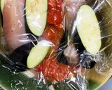 レンジなすと鶏胸肉重ねトマトマヨ黒酢あん作り方24写真