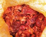 牛肉カルビのピリ辛炒め！野菜たっぷりです作り方2写真