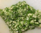 刺身の褄/剣を使った大根オクラのサラダ作り方3写真