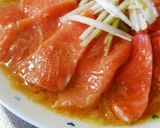 ＊薄切りサーモンの醤油カルパッチョ＊作り方10写真