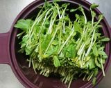 副菜にも付け合わせにも便利なレンチン豆苗作り方2写真