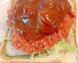 レトルトカレーで♪カレーハムカツ サンド作り方4写真