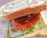 レトルトカレーで♪カレーハムカツ サンド作り方5写真