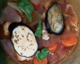 レンジなすと鶏胸肉重ねトマトマヨ黒酢あん作り方32写真