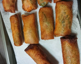 大葉と鶏ムネと梅マヨの春巻き作り方14写真