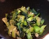 青梗菜とちりめんじゃこの炒め物作り方4写真