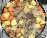 糖質オフ☆乾燥こんにゃくパスタで肉じゃが作り方12写真