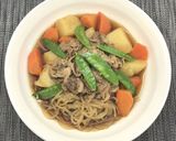 糖質オフ☆乾燥こんにゃくパスタで肉じゃが作り方14写真