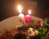 肉バースデーケーキ作り方6写真