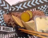 お盆お赤飯と煮物 和風弁当作り方2写真
