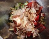 昼夕♪簡単美味♪茄子なめこトマトの酢の物作り方6写真