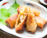 ぷりぷりエビととろとろ豆腐の春巻き作り方10写真