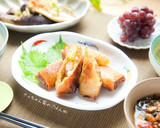 ぷりぷりエビととろとろ豆腐の春巻き作り方11写真