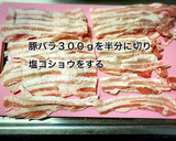 白菜・豚肉・油揚げのミルフィーユ煮作り方1写真