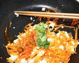 麺つゆで✿人参の炒り豆腐あえ作り方2写真