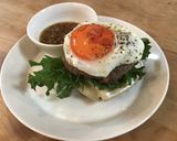 月見ベーコンバーグ作り方9写真