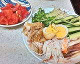 干物スープとトマトの冷やしそば作り方6写真