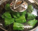 丸ごとピーマンの蒸し焼きウスターケチャ味作り方3写真