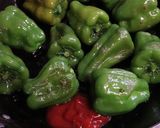 丸ごとピーマンの蒸し焼きウスターケチャ味作り方4写真