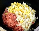 じゃがいもとひき肉のカレーオムレツ作り方2写真