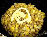 じゃがいもとひき肉のカレーオムレツ作り方4写真