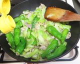 キャベツと豚肉と獅子唐のごま酢味噌炒め♪作り方8写真