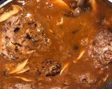 簡単！きのこの煮込みハンバーグ作り方6写真