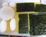 キャラ弁?!ツキノワグマ弁当☽☠作り方1写真