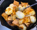 インドネシア♡ゆで卵と厚揚げの煮物作り方8写真