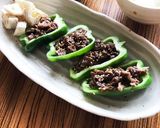 <手づかみ焼肉>焼肉on生ピーマン作り方4写真