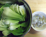 青梗菜と海老のあっさり炒め煮作り方1写真