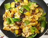豚ばら肉なすピーマン豆板醤ピリ辛味噌炒め作り方9写真
