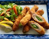 ほっくり♪インゲンの豚肉巻きフライです作り方5写真
