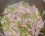 細もやしとピーマン牛肉の炒め物作り方4写真