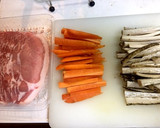 基本の肉巻き にんじんとごぼうの肉巻き作り方1写真
