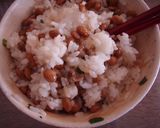 納豆,お茶（お湯）掛けごはん作り方2写真