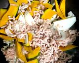 モロヘイヤと鶏ひき肉のエスニックスープ作り方3写真