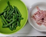 ☆いんげん・ベーコン炒め花椒かけ☆作り方1写真