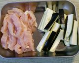 なすと鶏胸肉の炒めもの☆和風とろみあん作り方1写真