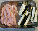 なすと鶏胸肉の炒めもの☆和風とろみあん作り方1写真