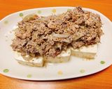 鯖缶と梅干しでおかず冷奴作り方4写真