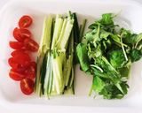 豆乳つゆのサラダ素麺作り方1写真